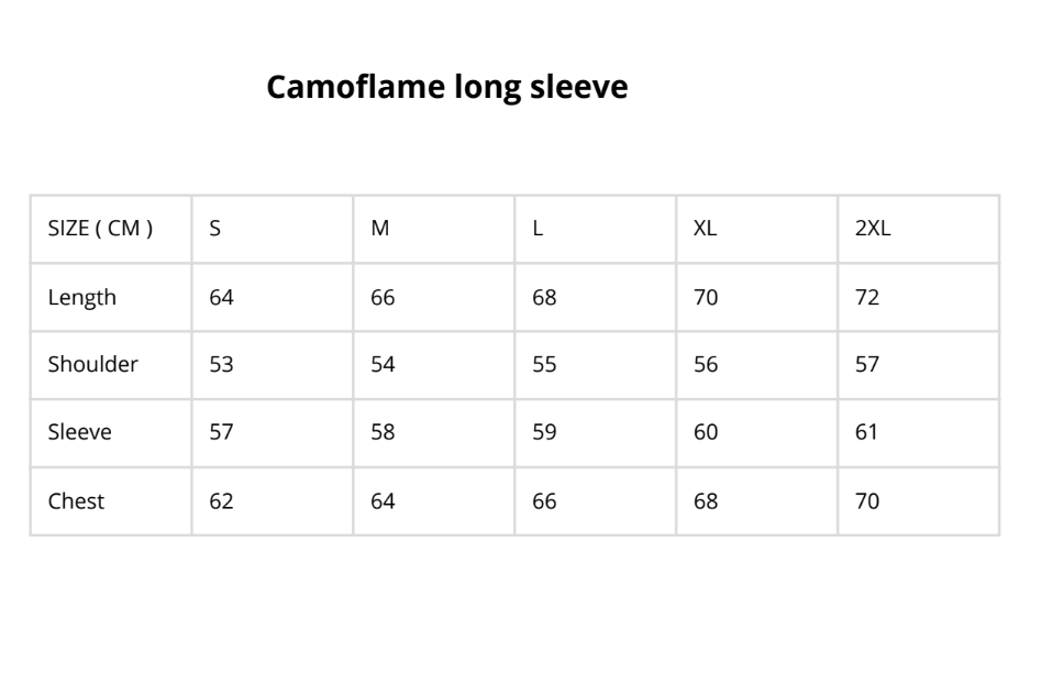 Camoflame long sleeves